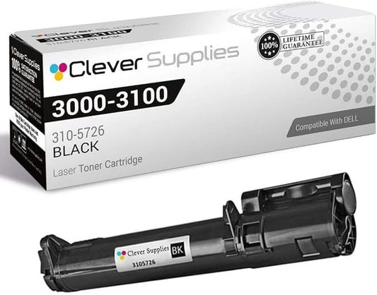 CS Replacement Toner Cartridge Compatible with Dell 3000 310-5726 Black 3000 3000cn 3100 3100cn 4000 Page Yield