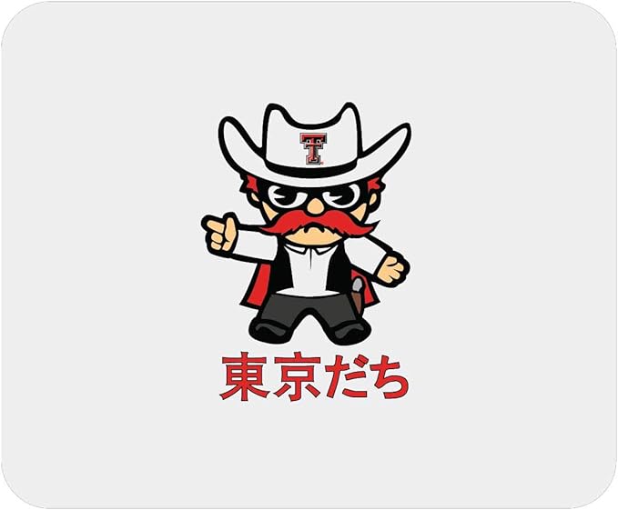 OTM Essentials Texas Tech University Standard Fabric Mouse Pad, Desk Accessories, Standard Fabric Gaming Mouse Pad, Tokyodachi Classic