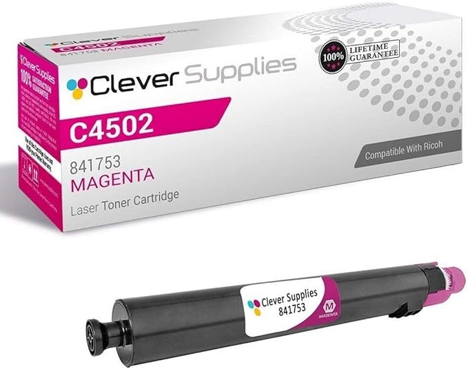 CS Replacement Toner Cartridge Compatible with Ricoh C4502 841753 Magenta Color Laser Aficio MP C4502 Aficio MP C4502A Aficio MP C5502 Aficio MP C5502A Magenta