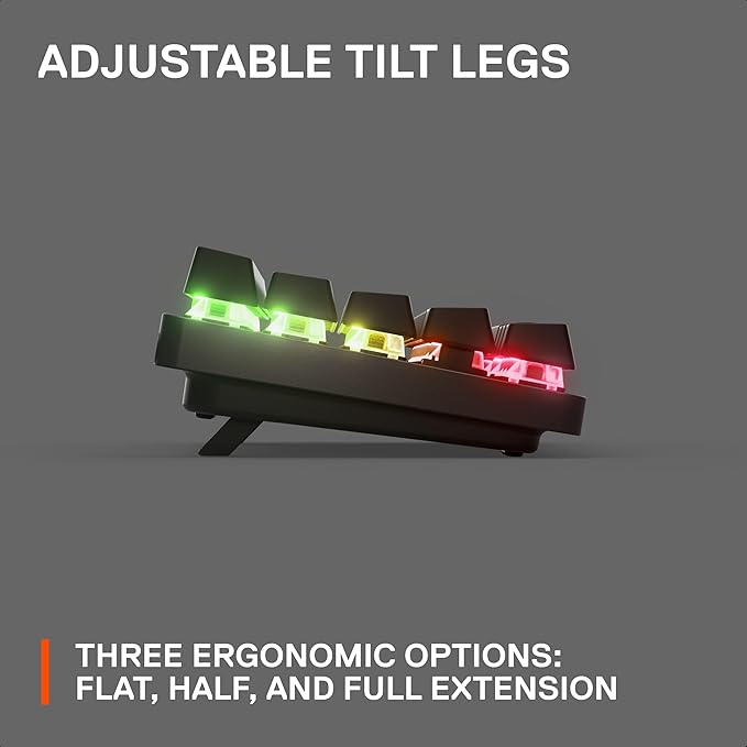 SteelSeries Apex Pro Mini Wireless Keyboard - 60% Design - OmniPoint 2.0 - Quantum 2.0 Wireless - Double Shot PBT Keycaps - Black