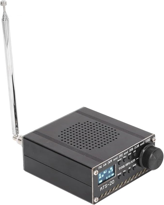 Full Band Radio Receiver, FM Scanner FM MW SW SSB LSB USB Scanner Portable with Antenna SI4732