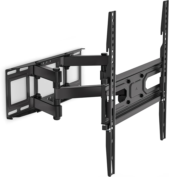 WALI Full Motion TV Wall Mount for 32–70 Inch TVs – Heavy Duty Dual Articulating Mount with Swivel, Tilt & Extension | VESA up to 400x400mm | Fits 12/16" Wood Studs | Holds Up to 88 lbs