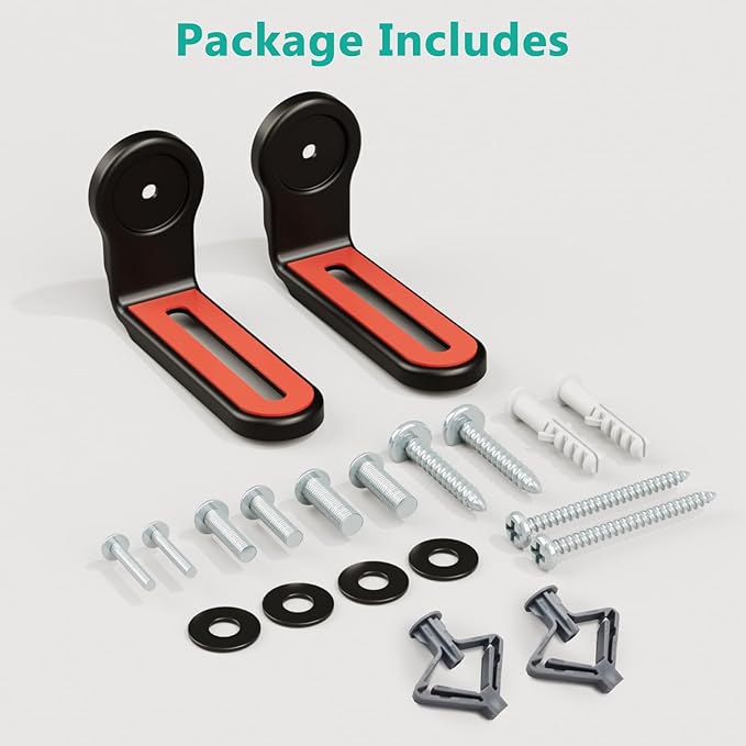 WALI Sound Bar Mounts Under TV, Universal Soundbar Wall Mount Shelf with Anti-Skid Pad, Drywall Studless Soundbar Mount Easy to Install for All Types of Wall (SLK203), Black