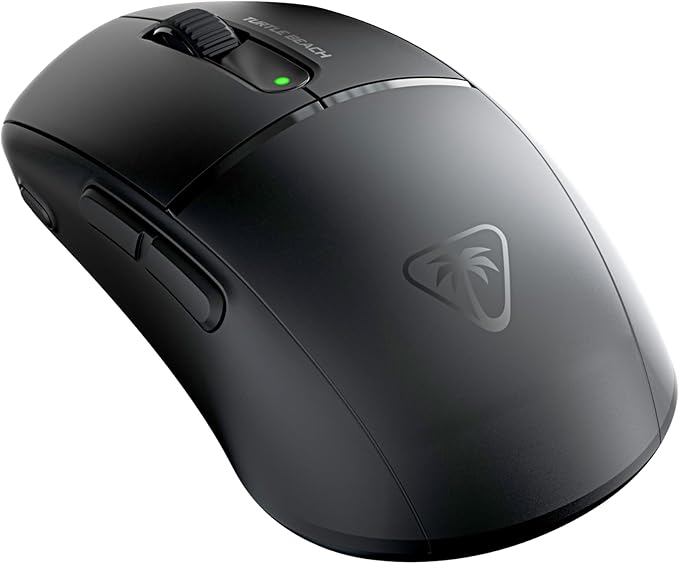 Turtle Beach Burst II Air – 2.4GHz Wireless Gaming Mouse: 47g Ultra Lightweight, Optical Switches, Symmetrical, 26K DPI Optical Sensor, Bluetooth, 120-hour Battery, USB-C Cable – Black