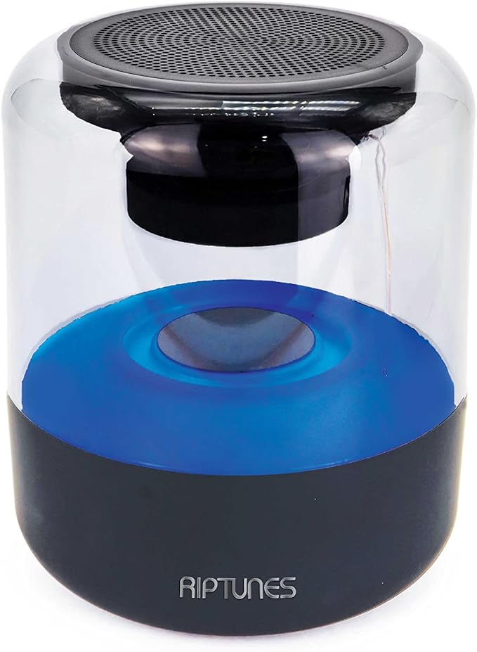 Riptunes 360° Portable Atmospheric Light Bluetooth Speaker, 6 LED Color Lights, Wireless Stereo Speaker, Built-in Mic, Perfect for Dorm/Home/Office/Outdoor