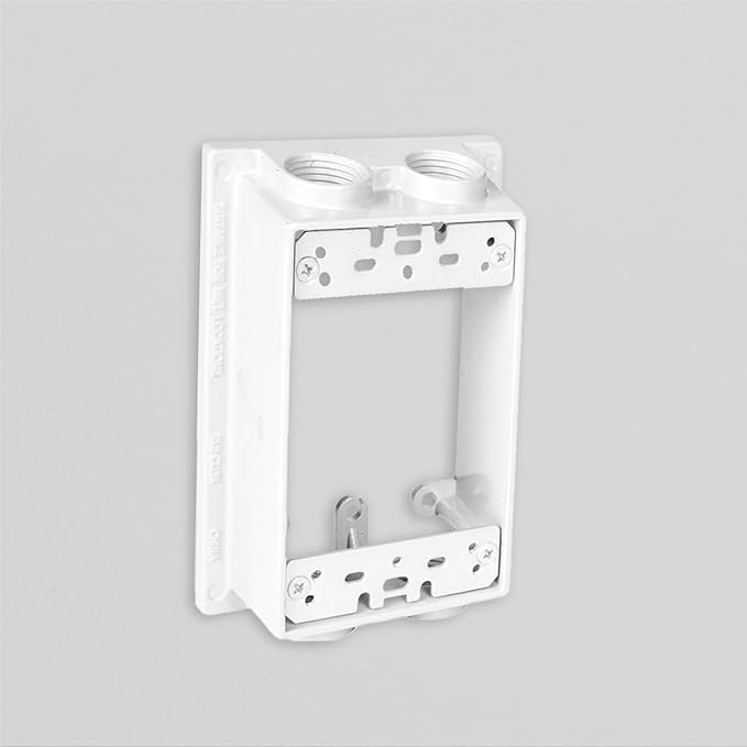 TayMac SE450WH Weatherproof Box Extension, 1-Gang, (4) 1/2-Inch Outlets, White
