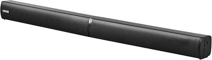 VEVOR Sound Bar for Smart TV, 2.0 Channel, 32-Inch 2 in 1 Detachable Soundbar TV Speakers, with Bluetooth HDMI AUX USB Connection, Remote Control, 80W Surround Sound System, for Home Theater Audio