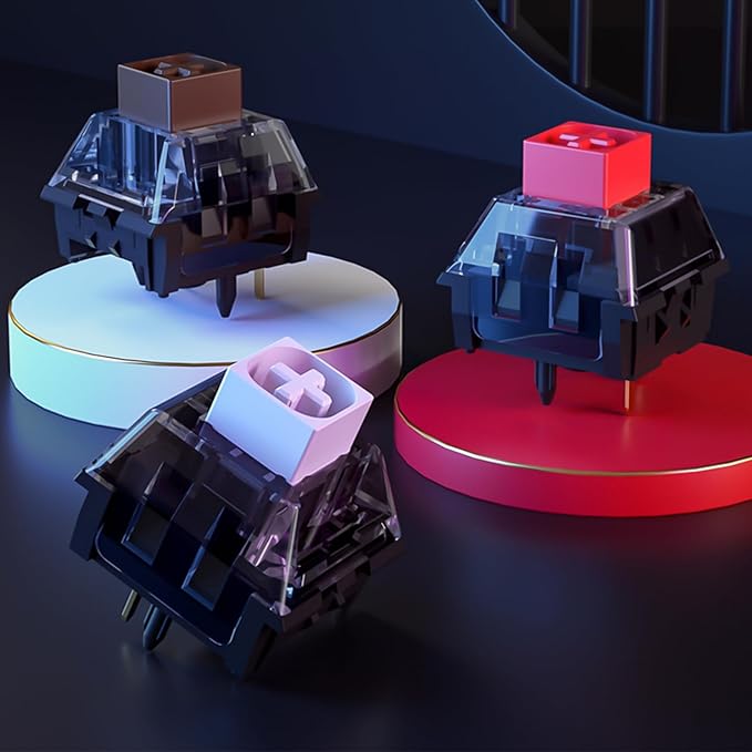 DRAOZA Kailh Box White V2 Switch for Mechanical Gaming Keyboard, 5 Pin Clicky Switch （Box V2 White,108PCS）