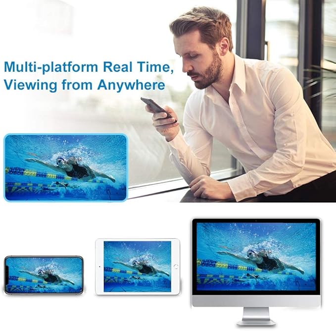 Underwater Cameras 304 Stainless Steel IP68 5MP 2592×1944 POE IP Camera 32Ft Cable Koi Pond Camera