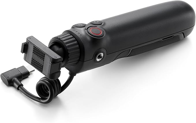 Osmo Action Multifunctional Charging Handle for DJI Osmo Action 5 Pro/4, Black, USB & 3.5mm Audio Jack, Camera Accessory