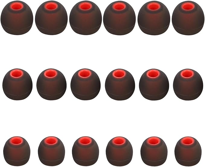 Earbud Replacement Tips Silicone Earbud Tips Ear Tips Fit for in-Ear Headphones (Inner Hole 3.8mm -5.1mm) Earbud Rubber Tips Earbud Covers 9 Pairs S/M/L