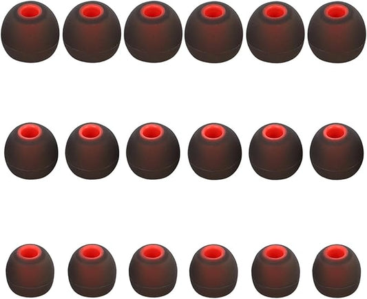 Earbud Replacement Tips Silicone Earbud Tips Ear Tips Fit for in-Ear Headphones (Inner Hole 3.8mm -5.1mm) Earbud Rubber Tips Earbud Covers 9 Pairs S/M/L