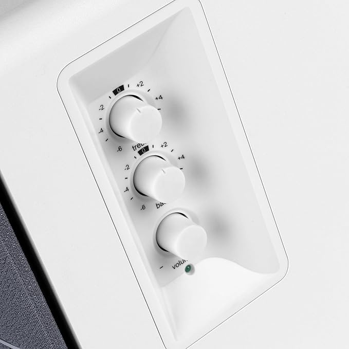 Edifier R1280T Powered Bookshelf Speakers - 2.0 Active Near Field Studio Monitor Speaker - White Enclosure - 42 Watts RMS