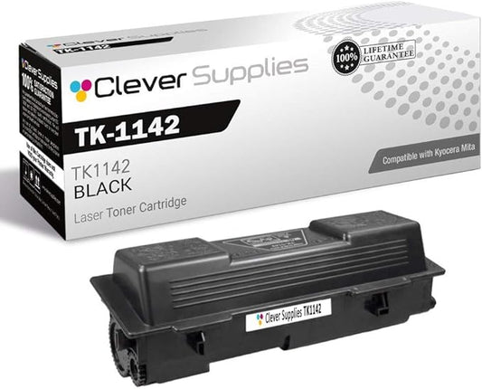 CS Replacement Toner Cartridge Compatible with Kyocera Mita TK-1142 TK1142 Black FS Series FS-1035 MFP FS-1135 MFP M Series M2035dn M2535dn Toner Cartridge Black