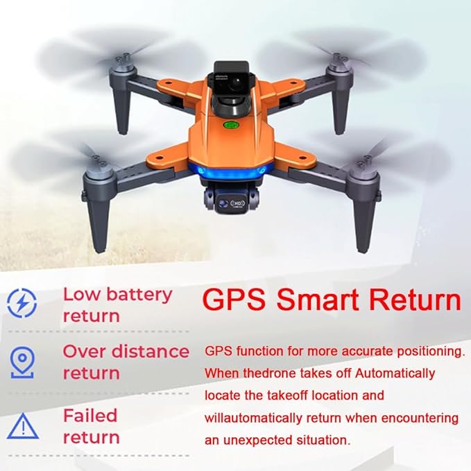 Lozenge L900 HJ90 MAX Brushless GPS Drone 360° Obstacle Avoidance Drones with Camera for Adults 4K Dual Camera RC Quadcopter Auto Return Follow Me 2 Batteries & Storage Bag