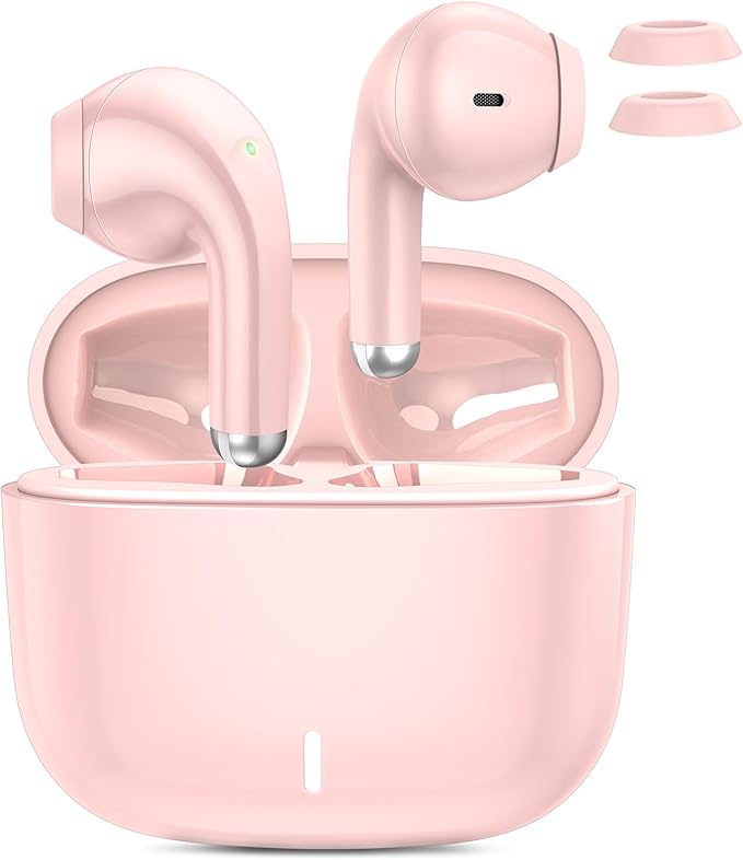 True Wireless Earbuds for iPhone 17 Pro Max 16 15 14 13 12 11 iPad Pro Air HiFi Stereo Bluetooth 5.3 Headphones with HD Mic Noise Canceling Android Earphone for Samsung Galaxy S25 S24 FE S23 S22 Ultra