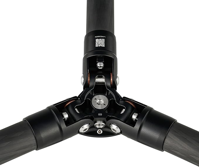 Leofoto 47" Lightweight Carbon Fiber Travel Tripod, Professional Compact Tripod for Camera DSLR Video, Max Load 18Lbs/8KG (LS-254CX)