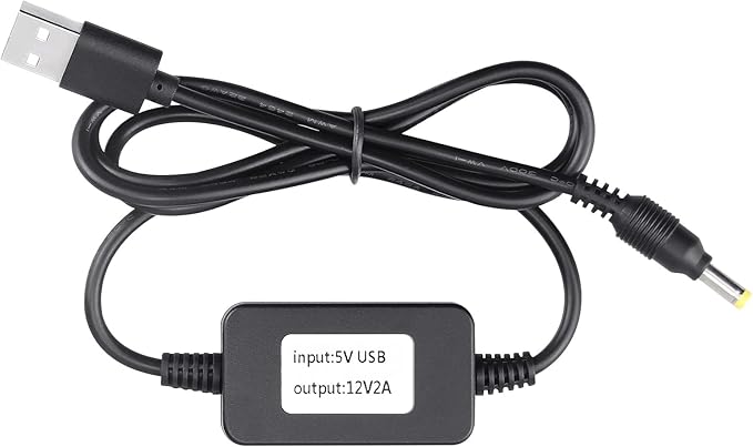 Power Cord for Echo Dot 4th Gen, 3rd Generation, Alexa Spot - USB 5V to DC 12V Cable Charger Adapter 3 Ft