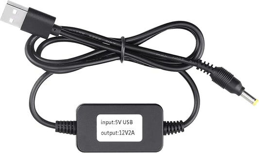 Power Cord for Echo Dot 4th Gen, 3rd Generation, Alexa Spot - USB 5V to DC 12V Cable Charger Adapter 3 Ft