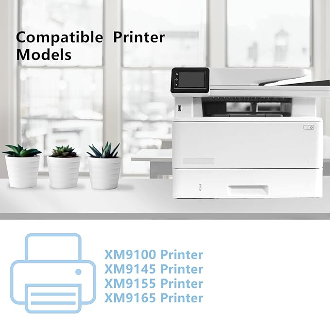 Compatible for Lexmark XM9100 XM9145 XM9155 XM9165 24B6326 Printer Black Toner Cartridge (1-Pack)