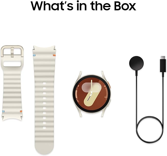 Samsung Galaxy Watch 7 40mm Bluetooth AI Smartwatch w/Energy Score, Wellness Tips, Heart Rate Tracking, Sleep Monitor, Fitness Tracker, 2024, Cream [US Version, 1Yr Manufacturer Warranty]