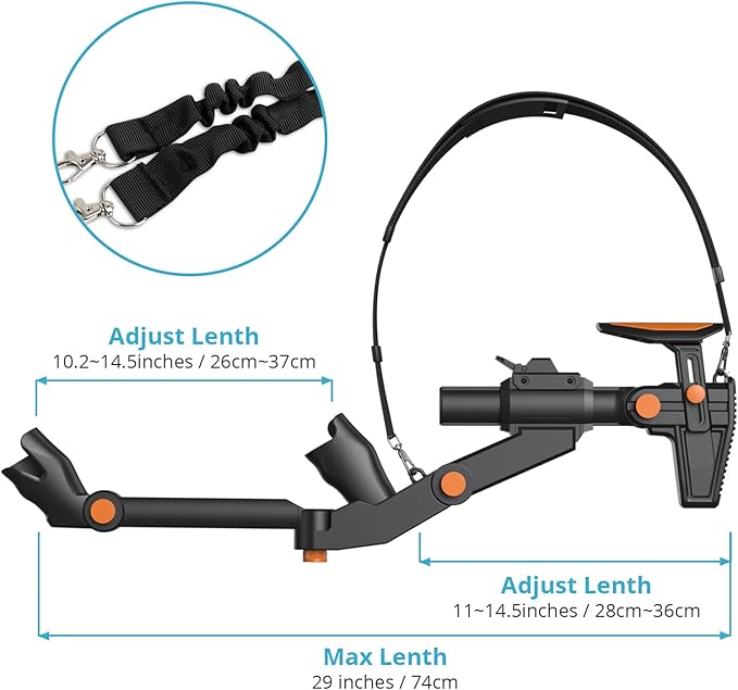 VR Gunstock for Meta Quest 3 Controller Accessories Gun Stock for Quest 3S /Quest 2 FPS Gaming Customized Shape Sizes (Black)