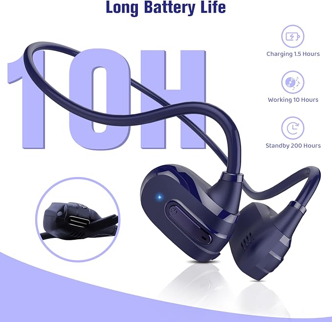 BANIGIPA Kids Headphones, Open Ear Headphones Comfortable for Teens Child Boys Girls, Wireless Bluetooth 5.4 Headset w/Mic for School/Tablet/Travel, 13g Ultra-Light, Protect Hearing, 10H Playtime