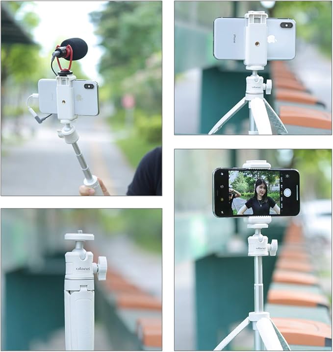 ULANZI Extension Pole Tripod, Mini Selfie Stick Tripod Stand Handle Grip for iPhone 13 Pro Max Samsung OnePlus Google Smartphone Canon G7X Mark III Sony RX100 DJI Osmo Nano Cameras Vlogging