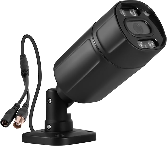 Fuers 5MP HD Security Surveillance Bullet Camera, Security CCTV camera Camera Outdoor Indoor Camera, Human Detection, 80Ft IR Night Vision,Weatherproof Camera for Analog Surveillance DVR, A604-5MP