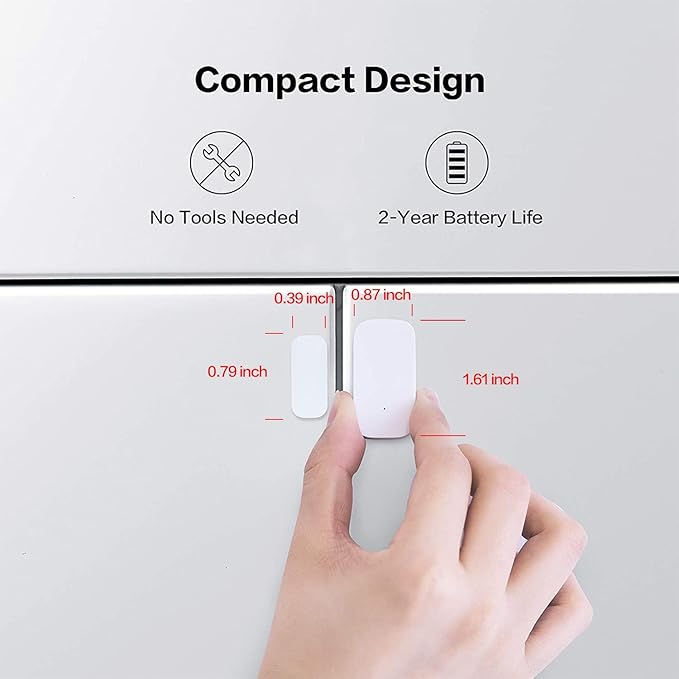 Aqara Zigbee Door and Window Sensor, Wireless Contact Sensor, Home Automation, Requires Aqara Hub (not 3rd-Party), Zigbee Connection, Kid Safety, Compatible with Apple HomeKit, Alexa, IFTTT