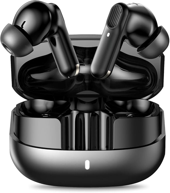 Wireless Earbuds Bluetooth 5.3 Headphones, Lightweight in-Ear Design with Deep Bass, 48HPlaytime, Touch Control, IPX5 Waterproof Earphones for Sports Workout (Black)