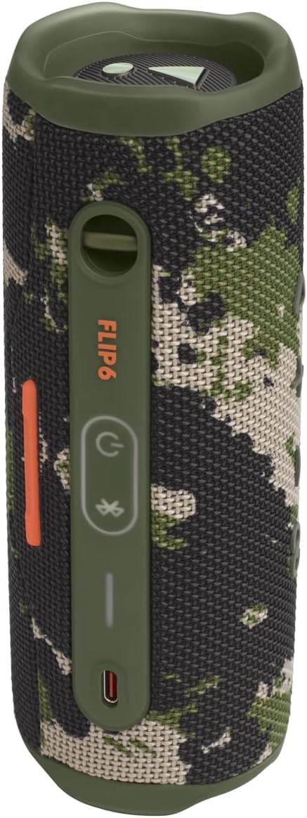 JBL Flip 6 - Portable Bluetooth Speaker, powerful sound and deep bass, IPX7 waterproof, 12 hours of playtime, JBL PartyBoost for multiple speaker pairing for home, outdoor and travel (Camo)