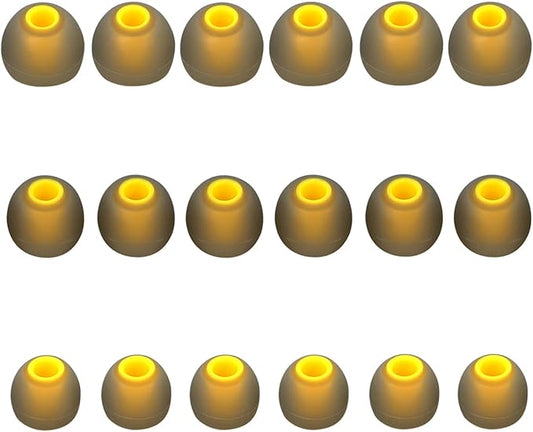 Earbud Replacement Tips Silicone Earbud Tips Earbud Covers Fit for in-Ear Headphones (Inner Hole 3.8mm -5.1mm) Earbud Rubber Tips Eartips 9 Pairs S/M/L