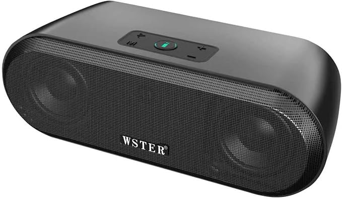 Portable Bluetooth Speaker with HD Stereo Sound, TWS Pairing, Type-C Charging, Wireless Party Bluetooth Speaker for Beach, Gatherings, and Travel (Black)