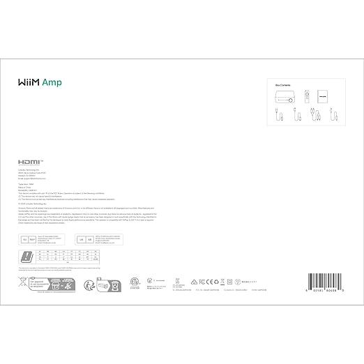 WiiM Amp: Multiroom Streaming Amplifier | Compatible with AirPlay, Google Cast, Alexa | HDMI, Voice Control | Stream from Spotify, Amazon Music, Tidal & More | Silver