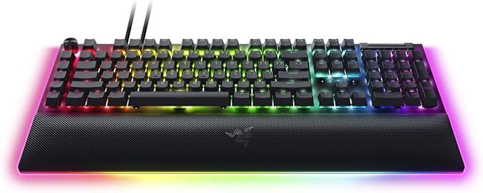 Razer BlackWidow V4 Pro Wired Mechanical Gaming Keyboard: Orange Switches Tactile & Quiet - Doubleshot ABS Keycaps - Command Dial - Chroma RGB - Magnetic Wrist Rest - Snap Tap