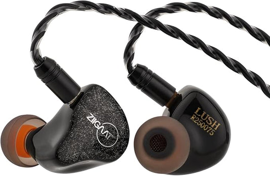 Linsoul ZiiGaat Lush in Ear Monitor, 1DD+4BA Hybrid Earphone IEM, Studio Monitor Tunning Wired Earbuds with Detachable Cable for Professional Music Engineers Audiophiles (Silver)