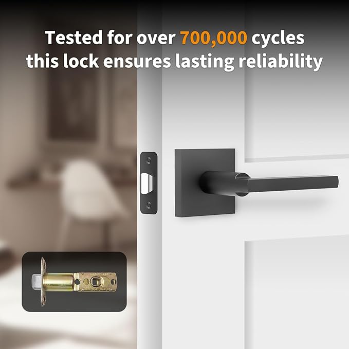 Aqara Entry Door Handle, Exterior Door Entry Handle with Door Lever, Reversible Lever Exterior for Front Entrance and Bedrooms, Non-Locking, Ideal for Modern Doors and Aqara Smart Locks