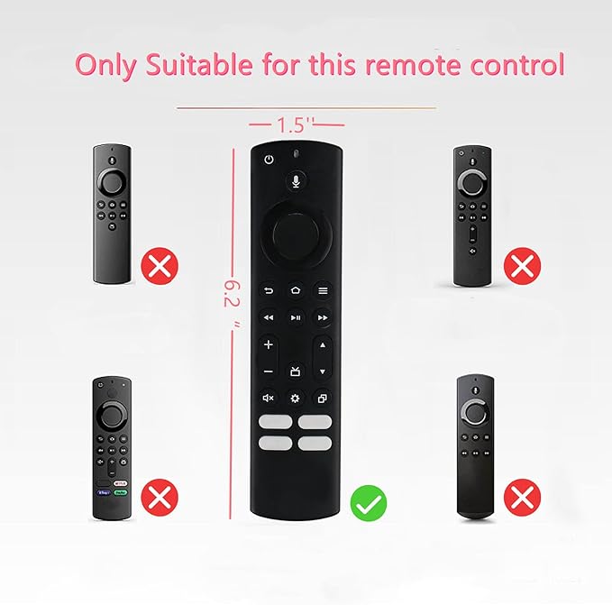 [2-Pack] Climberer Night Vision Covers for Fire Stick 4K Max (New Model) | Fire TV 4k max+ Compatible with(Insignia, Toshiba, Pioneer, Omni) Fire TV Remote 2024- Luminous Silicone with Lanyard