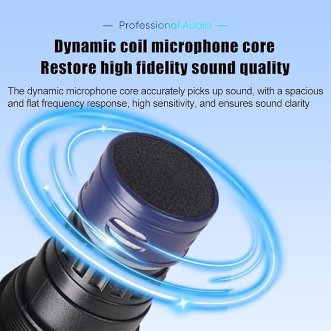 NG-9 UHF Dual Wireless Microphone System with 2 Handheld Dynamic Microphones, Professional Grade Anti-Interference, Two Handed Mic One Touch Pairing, Home KTV, Live, Shows, Meeting