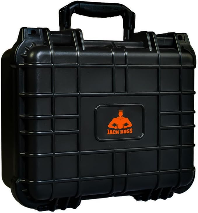 14x 11.5x 6.5 Inch Hard Case, Portable Weather Waterproof Protective Camera Case with Customizable Foam, Fit Use of Drones, Camera, Equipments, Black，upgraded