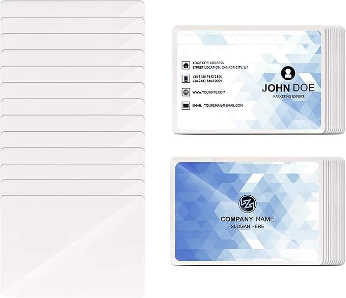 Index Card Laminating Pouches100-Pack, 3x5 Laminating Pouches, 5 Mil Heat Sealing Laminating Pouches - for Recipe Cards, Work Permits, ID Cards, Student Badges & File Cards