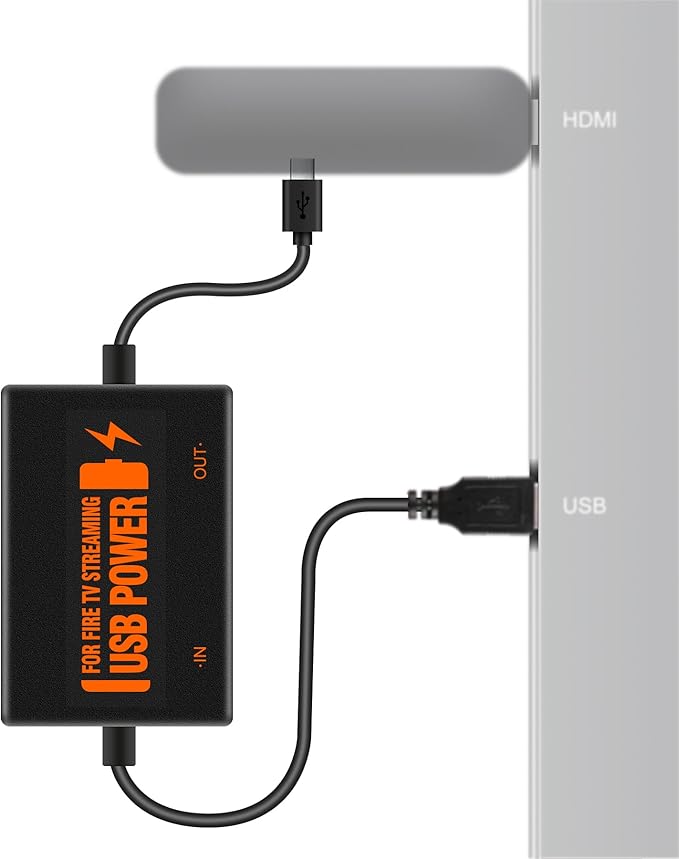 Fire Stick Power Adapter, USB Power Cable for Fire TV Stick, Powers Streaming TV Sticks Directly from TV's USB Port, 5V/2.1A for FireStick 2/3/4K/4K Max/Lite, Eliminates The Need for AC Adapter