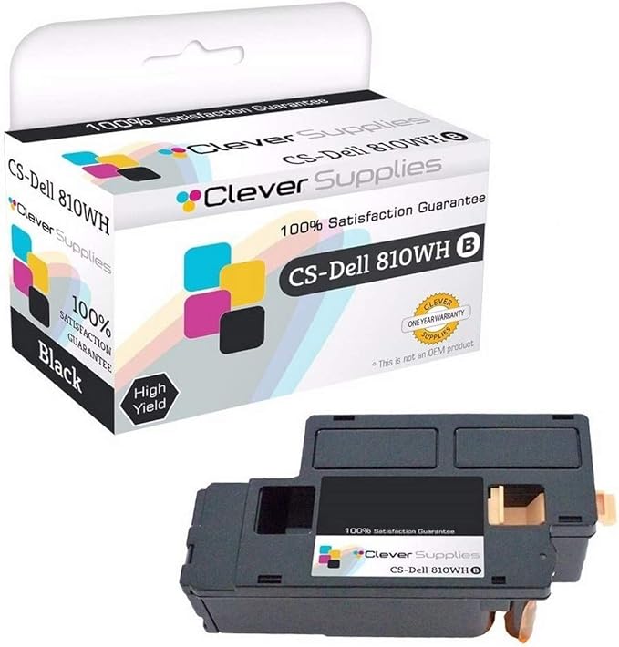 CS Replacement Toner Cartridge Compatible with Dell 1250 810WH Balck 1250 1250c 1350 1350cnw C1760 C1760nw C1765 C1765nf C1765nfw 1355CN 1355CNW
