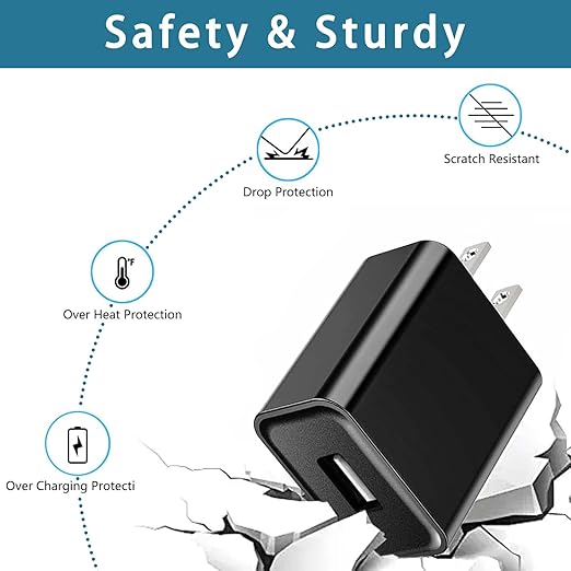 TV Stick Charger for Amazon Fire TV Stick 10W Micro USB Charger Adapter 5FT Cable Cord