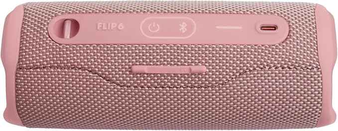 JBL Flip 6, Pink - Waterproof, Portable & Durable Bluetooth Speaker - Up to 12 Hours of Wireless Streaming - Includes Noise-Canceling Speakerphone, Voice Assistant Connect+