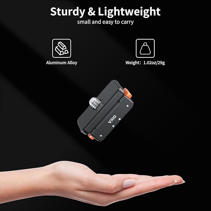 VRIG Magnetic Quick Release Mount for Insta360 X5/ ACE/ACE PRO/ACE PRO2, Magnetic Mount Metal Connection with 1/4" Screw Adapter for Insta360 X4/X3/ONE RS 360 Degree Version/ONE RS Twin/ONE X2