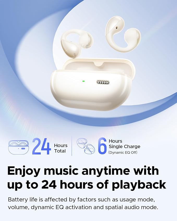 SoundPEATS PearlClip Pro Ear Ultra Open Ear Earbuds Wireless Headphones Bluetooth 5.4 Earphones Clip On Ear Buds with Mic, IPX5 Waterproof, 24 Hrs Play for Running Cycling Fitness