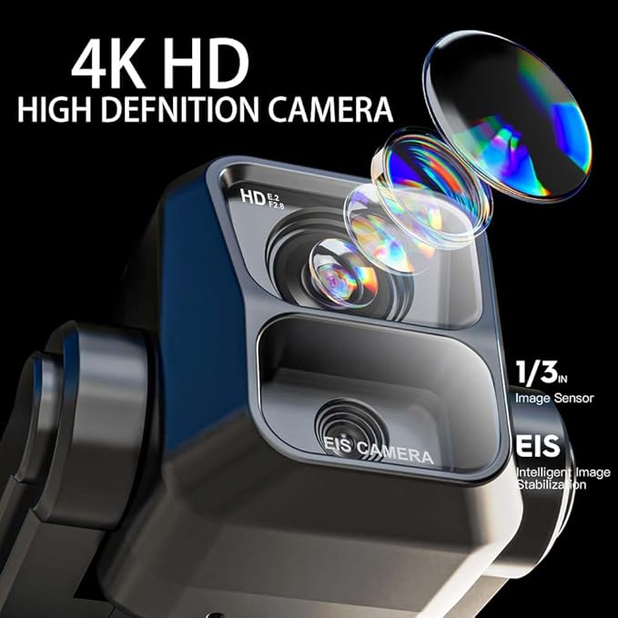 X-Verse KF100MAX Drones with Camera for Adults 4K EIS, RC Screen, 6KM RC Distance, 3-Axis Gimbal, Professional Drone with Obstacle Avoidance, Digital GPS Transmission Quadcopter, 3 Batteries for 150min Max Flight Time