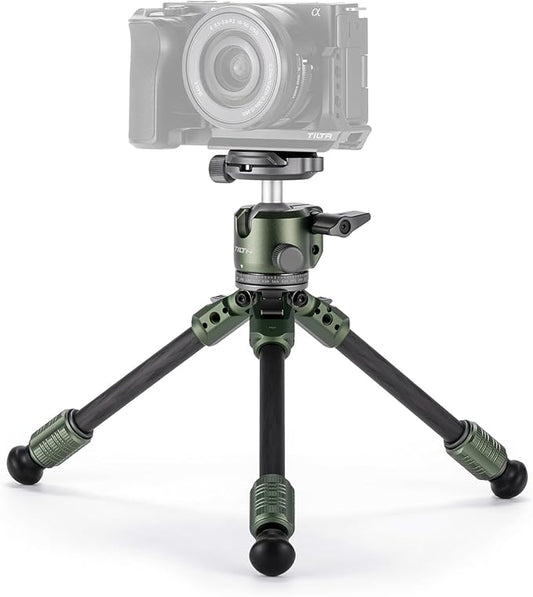 Tilta BT03 Tabletop Tripod | Ball Head with 1-Stage Carbon Fiber Tripod Legs (3KG) (Forest Green, Standard Edition)